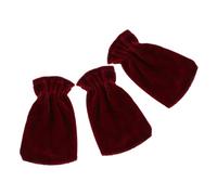 HINTRMENT 3Pcs Red Velvet Piano Pedal Covers Piano Protective Socks for Keyboard Instruments Dustproof Shielding Leg Covers