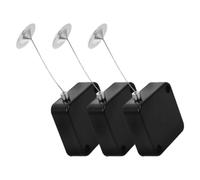 HINTRMENT 3pcs Retractable Theft Cable Lock with Automatic Steel Wire Reel Security Pull Box for Display Items Remote Control Compatible Anti-Loss Hardware Cable Organizer