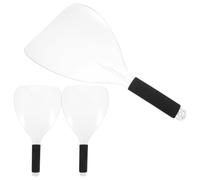 HINTRMENT 3pcs Reusable Plastic Hairdressing Face Shield with Handle, High Transparency Design for Vision, Prevents Hair Dye and Hairspray Irritation, Suitable for Makeup Application