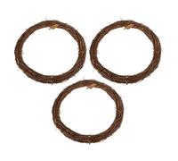 HINTRMENT 3pcs Rustic Natural Grapevine Wreath Forms, 11.4 X 7.4 Inch Oval Vine Wreath Hoop Frames Made of Rattan for Easy Craft Assembly and Maintaining Shape, for DIY Crafts and Seasonal