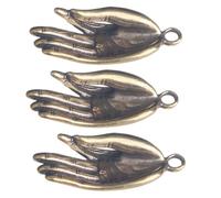 HINTRMENT 3pcs Vintage Brass Art Ware Decor Graduation Time Chic Key Pendant Collection for DIY Key Ring Decor, Convenient Small Brass Gadget Keychain Ornament