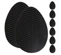 HINTRMENT 4 Pairs Shoe Sole Protector Adhesive Anti Slip Pads Self-Adhesive Grip Pads Silicone Non-Skid Cushion for Outdoor and Nighttime Activities on Footwear Black