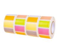 HINTRMENT 4 Rolls Blank Label Stickers Self-Adhesive Label Stickers Coated Paper Material Blank Surface Can Be Torn Without Traces for Family Reunion and Group Activities