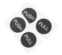 HINTRMENT 4 Sets Pull Push Stickers Door Reminding Signs 3.94x3.94x0.08inch Delicate Hollowed round Pvc Door Decor Wear Resistant