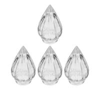 HINTRMENT 4pcs Glass Flame Shaped Shade for Wall Light Replacement with Ribbed Glass and Enhanced Light Diffusion Featuring Twisted Vertical Stripes for Building Facades and Hallway Lighting
