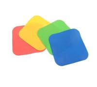 HINTRMENT 4pcs Inch Non-skid Tpe Square Spot Markers for Football and Soccer Training, Universal Compatibility, for Playground and Pe Class Agility Drills, Sturdy Soft Flat Field Markers