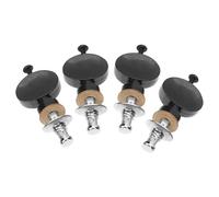 HINTRMENT 4pcs Metal Ukulele Tuning Pegs Replacement Straight Shaft String Tuners for Fast Accurate Tuning Ukuleles Convenient DIY Guitar Parts in Black