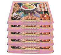 HINTRMENT 5 Sets Chinese Josspaper Cake Set Sacrificial Supplies for Deceased Family 12.60x8.66x1.18in Paper Easy Transport Preserve Heritage Elegant Vibrant Designs Memorial Day Supplies