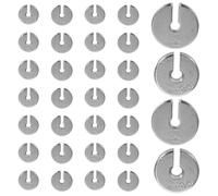 HINTRMENT 50pcs Chromium Plated Iron Slotted Lab Weight Set for Physics Experiments with 5g and 10g Masses, Compact and Portable Design, Suitable for Indoor and Outdoor Educational Use