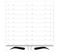 HINTRMENT 50pcs Eyebrow Stencil Brow Ruler Pvc Tattooing Makeup Tool Correct Angles Draw Straight Lines for Home User and Professional