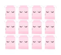 HINTRMENT 50pcs Lash Drawstring Makeup Bag Travel Makeup Bags 7.8x5.9x1.2inch Portable Eva Material Well-Organized Cosmetic Storage for Home Travel