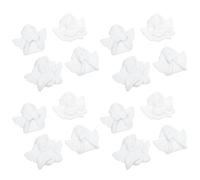 HINTRMENT 50pcs White Resin Angel Crafts Charm with Flat Back and Good Toughness, Retro Baroque Style DIY Angel Figurine Charm for DIY Projects and Decorating Your Phone Case