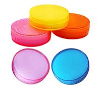 HINTRMENT 5pcs Finger Wet Sponge Counting Money Tool Non-Slip Round Sponge Pads for Office Cash Handling and Bank Use, Colorful Finger Moistener for Document and Currency Random Color