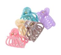 HINTRMENT 5pcs French Hollow Out Pumpkin Hair Claw Clips for Women Lightweight Ponytail Holders with Secure Grip Stylish Hair Accessories