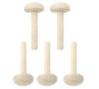 HINTRMENT 5pcs Wooden Rubbing Mushroom Printing Ink Roller DIY Craft Tools Simple and Generous Style Break Resistance Wood Material for Art Printmaking