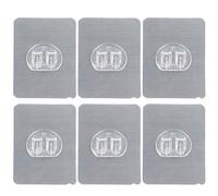 HINTRMENT 6 Pcs Stainless Steel Double Hooks Wall Mount Waterproof Adhesive Hooks Smooth Surface Heavy Duty Design Multi-Function for Door Or Bathroom