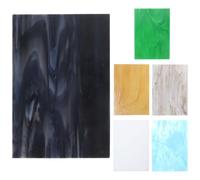 HINTRMENT 6 Sheets Stained Glass Sheets for DIY Crafts Supplies, Versatile Glass Mosaics Pieces Made of Plastic and Iron, for Home Decoration and Art Works with Delicate Tiles