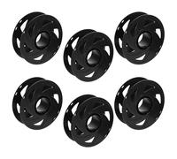 HINTRMENT 6pcs Empty Plastic Filament Spool 3D Printer Spool Storage Winding Black Abs Plastic Tanglefree Organization Widely Compatibility for 3D Printing Filament Projects