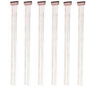 HINTRMENT 6pcs Glitter Hair Extensions Hair Tinsel Kit Natural Stylish Fashionable Coffee Colour DIY Styling Can Be Cut for Women Birthday Parties
