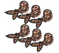 HINTRMENT 6pcs Hair Sponge Stick Hair Curler Styling Tool with Tight Grip Leopard Print Polyester and Sponge Material for Women DIY Wavy Curls Sleep Use