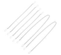 HINTRMENT 6pcs Iron Jack Chains for Hanging Signs Posters with Connectors Silver Sturdy Iron Material Easy Installation for Home Decor Jewelry Making