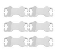 HINTRMENT 6pcs Metal Dog Tags Bone Shaped Pet Identification Tags for Dog Collar Mirror Finish Stainless Steel Blank for Cats