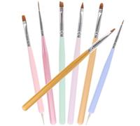 HINTRMENT 7pcs Nail Art Pen for Manicure Drawing Multi-use Nail Pattern Painting Tool Fine Brush for Art DIY Painting