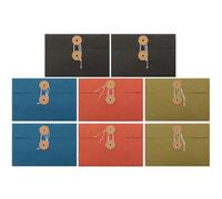 HINTRMENT 8pcs Assorted Colour Postcard Storage Bags with String Closure, Thickened Paper Material Multifunctional Paper Pockets for Managing Important Documents and Records in Office Or