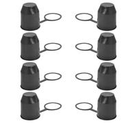 HINTRMENT 8pcs Universal Fit Trailer Hitch Dust Cover Scratch Protection and Stone Impact Safeguard, Sturdy Black Pvc Towball Protective Cap for Trucks and Trailer Coupling Caps,