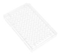 HINTRMENT 96 Holes Cell Culture Plate with Lid 300ul Flat Bottom Added Stability Easy Identification for Biological Research