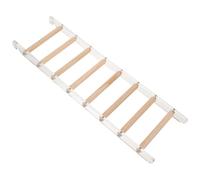 HINTRMENT Acrylic Bird Climbing Ladder for Parakeet and Parrot Cage, Creative Wooden Step Ladder Providing Essential Physical Activity and Beak Conditioning for Cockatiels and Lovebirds
