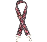 HINTRMENT Adjustable Banjo Shoulder Strap with Vintage Floral Pattern, Wide Comfortable Banjo Replacement Belt with Gold Hook, Acoustic and Electric Folk Guitar Accessory for Music