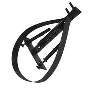 HINTRMENT Adjustable Black Alloy Chimney Pipe Bracket for Fireplaces and Range Hoods Versatile Exhaust Pipe Holder with Easy Installation for Stove