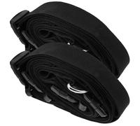 HINTRMENT Adjustable Wall Mounted Storage Straps Heavy Duty Black Webbing 2 Pcs with Buckle Hanging Storage Organizer for Garage Use for Tent and Yoga Mat