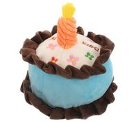 HINTRMENT Adorable Plush Pet Cake Shaped Dog for Puppies Soft Bedtime Companion Interactive Dog for Daily Play and Chewing