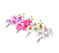 HINTRMENT Artificial Phalaenopsis Orchid Hair Clips for and Random Color 4pcs Cloth and Metal Flower Hairpins Ladies Music Parties and Festivals