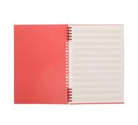 HINTRMENT B5 Vintage Music Composition Notebook Loose Leaf Paper Stave Notebook Red Plastic Paper Material Stylish Design Enhancing Learning Efficiency Easy Page Turning for Home Education