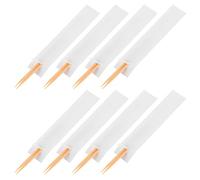 HINTRMENT Bamboo Toothpicks Individually Wrapped Single Point 100pcs White Kraft Paper Box for Restaurant Home and Commercial Use