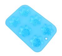 HINTRMENT Cake Mold with High Tenacity and Reusable Material 6-Cavity Snowflake Silicone Random Color for Handmade Soap and Cake Decorating at Home Practice