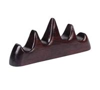 HINTRMENT Calligraphy Brush Holder Solid Wood Pen Rack 7.5x2.5x2.5inch Multi-functional Desktop Ornament for Painting and Calligraphy Brush Pen