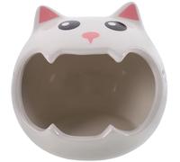 HINTRMENT Ceramic Hamster Hideout Nest for Small Pets Indoor Summer Cooling Hedgehog Shelter