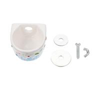 HINTRMENT Ceramic Small Hanging Pet Bowl for Hamster Rabbit Squirrel Hedgehog Sugar Glider, Blue Non-spill Food Feeder Suitable for Small Animals Cage