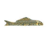 HINTRMENT Chinese Paperweight for and Painting Decorative Paper Weight Carp Shape Cast Iron Functional Features to Keep Paper Tidy Suitable for Fairs and Office Use