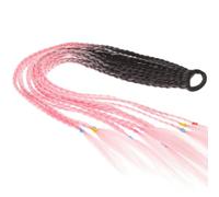 HINTRMENT Colourful Braided Ponytail Extension Hair Rope Made from High Temperature Silk, Lightweight and Flexible Hairpiece, for Daily Life and Cosplay