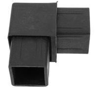 HINTRMENT Corner Brace Secure Connection Two-Way Right Angle Connector for Steel Pipe Black Polypropylene and Easy Installation Suitable for 40x40cm Square Pipe for Shelves