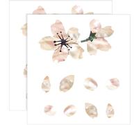 HINTRMENT Creative Guitar Fingerboard Sticker Self-adhesive Patch with Sakura Pattern for Guitar, Easy to Remove Pvc Bass Fret Stickers Leaving No Residue, for Graduation Period and Back