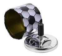 HINTRMENT Creative Metal round Cigarette Ashtray with Rotating Lid Design and Easy to Clean Feature, for Desktop Use as Soccer Party Decorations or Office Accessory