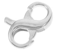 HINTRMENT Double Opening Lobster Clasp, Sturdy Jewelry Buckle Extender, Sterling Silver DIY Accessory for Bracelet and Necklace Hand-Woven Craft