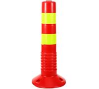 HINTRMENT Driveway Security Barrier Security Post Isolation Column 17.68x8.06x8.06in Red Pu High-strength Material Easy Installation for Garage Parking Stops