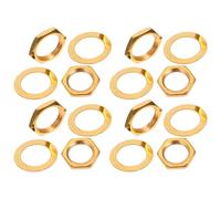 HINTRMENT Electric Guitar Socket Nuts and Washers Metal Gaskets 10pcs with Sturdy Texture and Excellent Craftsmanship for Guitar Maintenance and Repair